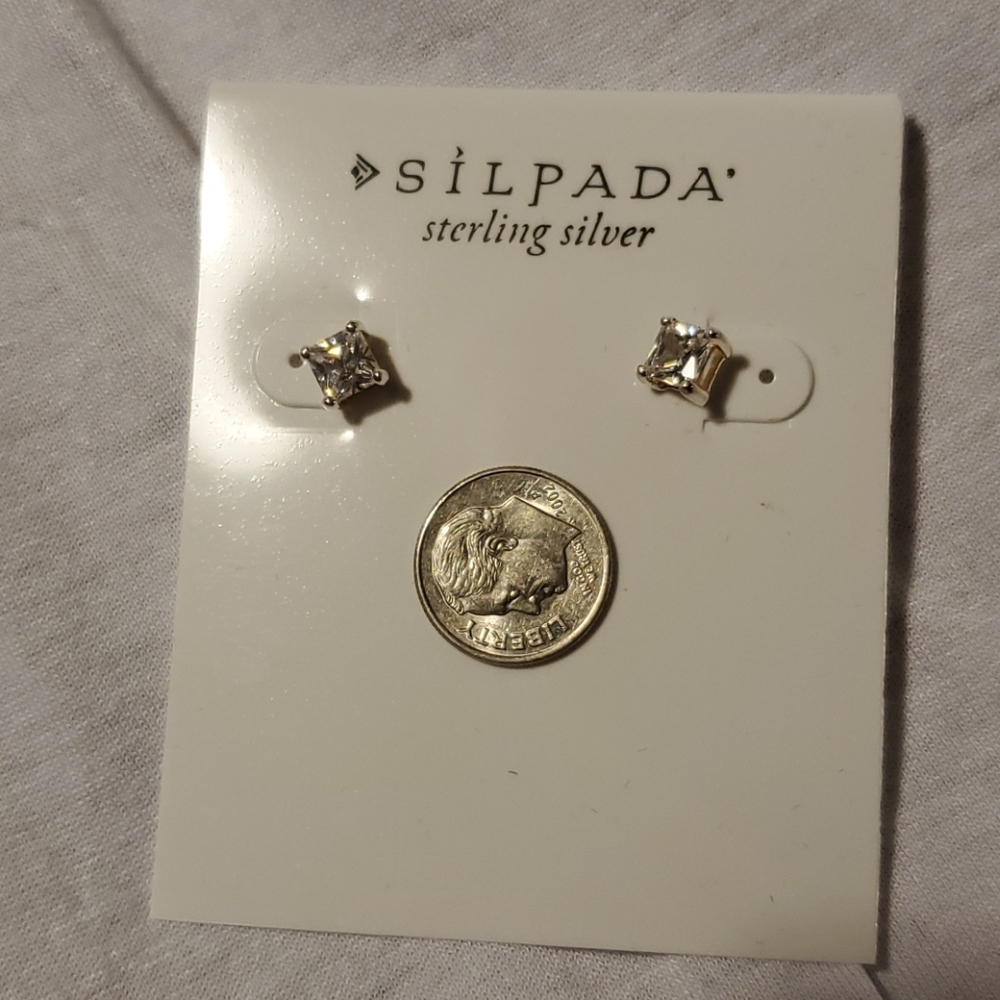 Silpada Designs NOBLE Sterling Silver Post Earrings